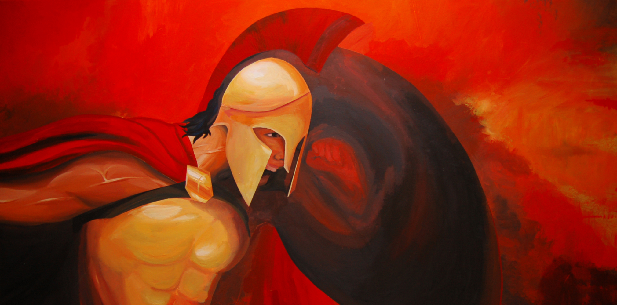 CEmmanuelle Spartan #1. Acrylic paint on canvas (120cm x 60cm)