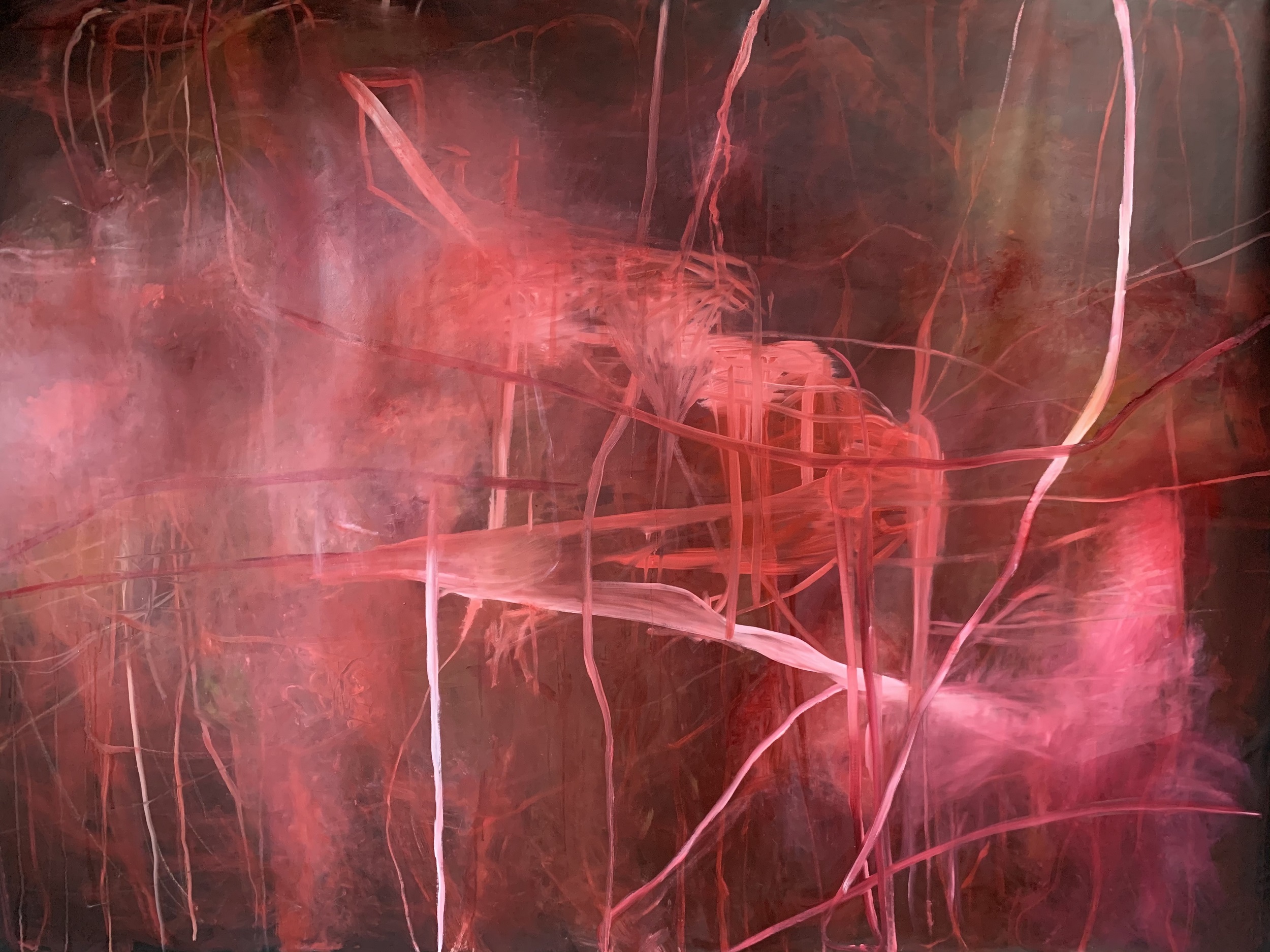 La vie en rose (2021), 65 x 85 in, oil on canvas