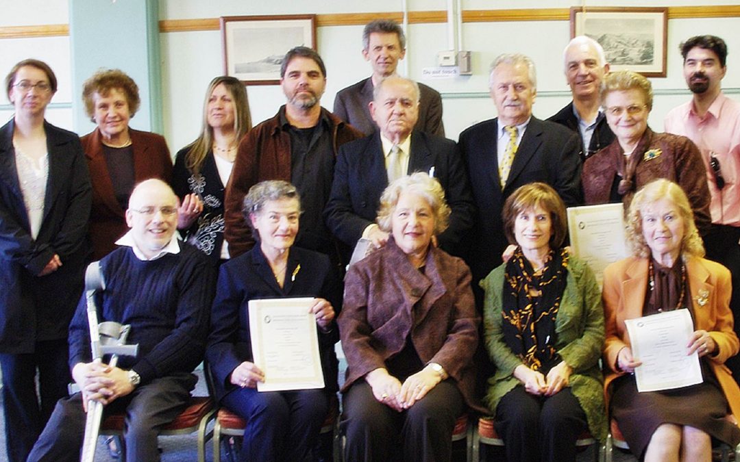 Committee members with the winners of the Literary Competition 2011