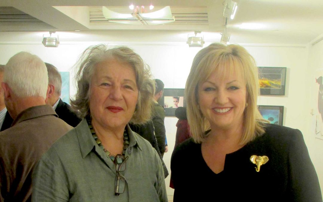 Antipodean Palette 2013, President Ms Cathy Alexopoulos with Minister for the Arts Ms Heidi Victoria