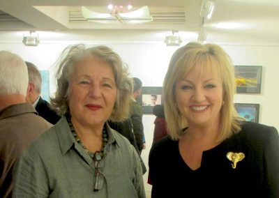 Antipodean Palette 2013, President Ms Cathy Alexopoulos with Minister for the Arts Ms Heidi Victoria